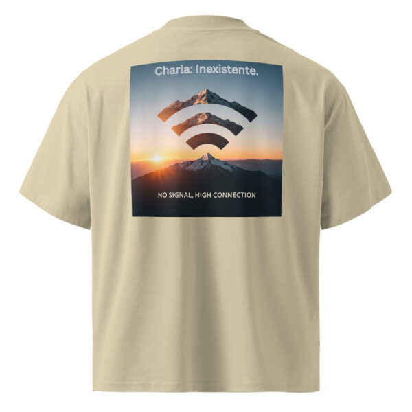 Camiseta oversize orgánica de cuello alto unisex