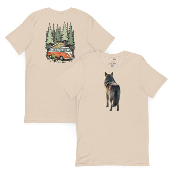 Camiseta de manga corta unisex solo camping