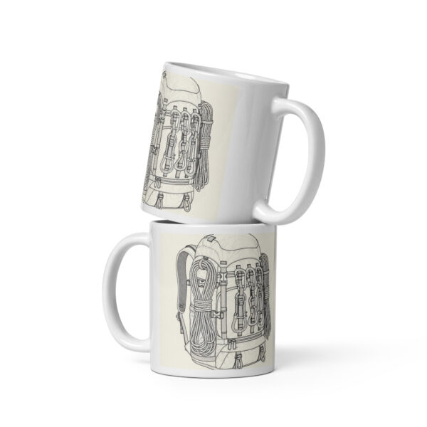 Taza blanca brillante