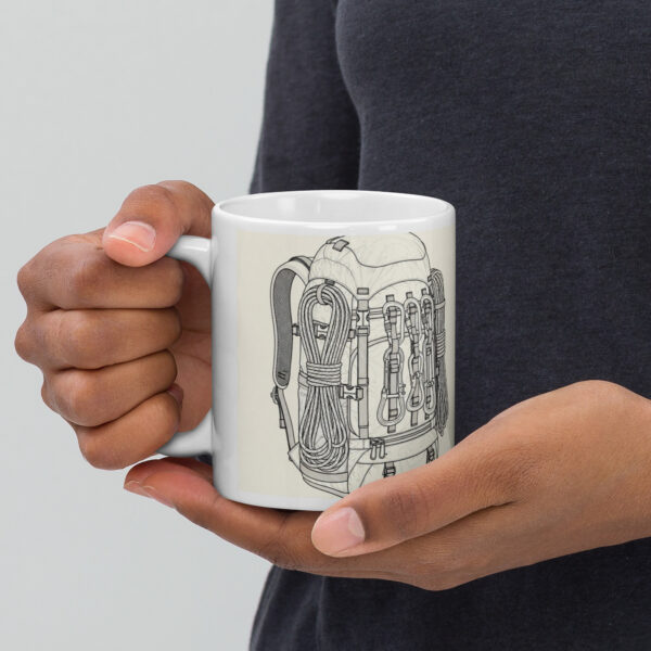 Taza blanca brillante