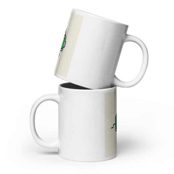 Taza blanca brillante