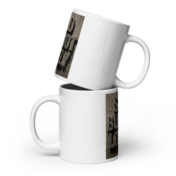 Taza blanca brillante