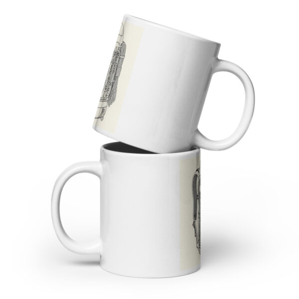 Taza blanca brillante